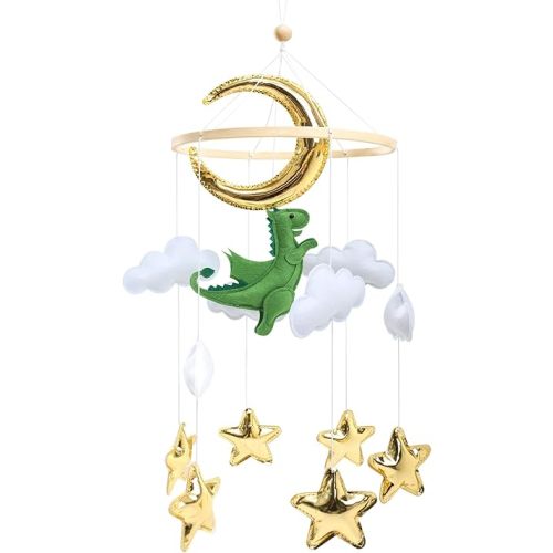 Baby Crib Mobile for Nursery, Dragon Mobile Crib, Baby Mobile for Bassinet, Nursery Decor Green Forest Baby Shower Gift for Boys and Girls (Dragon)
