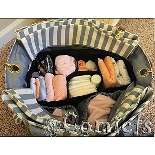 Comicfs Baby Diaper Bag Insert Organizer (Dimensions: 12 X 6.4 X 8 Inch, Black)