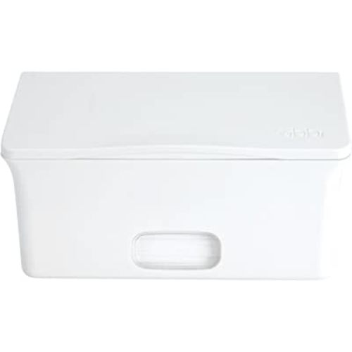 Ubbi Baby Wipes Dispenser | Baby Wipes Case | Baby Wipes Holder with Weighted Plate, Keeps Wipes Fresh and Non-Slip Rubber Feet, White