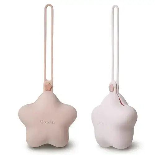 Silicone Pacifier Holders - Blush/Soft Lilac