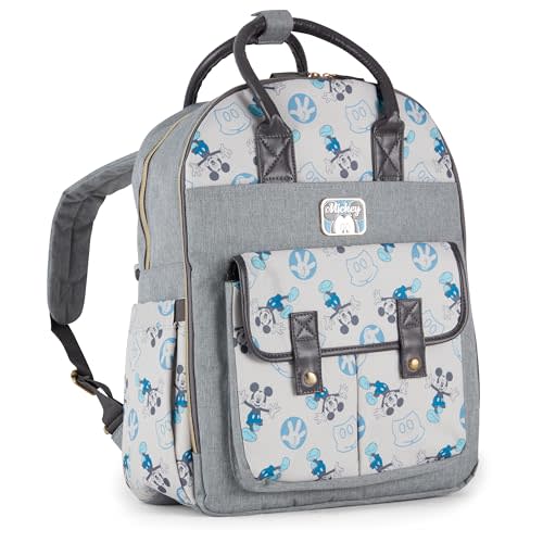 Disney Unisex Baby Travel Diaper Backpack| 16-Inches Height Multi-Functional Bag, Mickey Mouse Double Handle 2, Extra Large