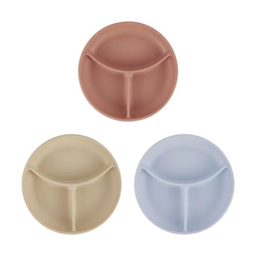 Silicone Suction Divided Plate - Assorted