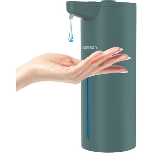Automatic Soap Dispenser Touchless, Modern, Kitchen & Bathroom, Hands-Free, Adjustable Volume, Long Battery Life, Compatible with Thick & Thin Soap, Easy for Toddlers, Clog-Free, Green