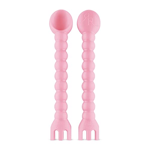 Ryan & Rose Cutie Tensils Baby Spoon and Fork [2 Pack] (Ballet)
