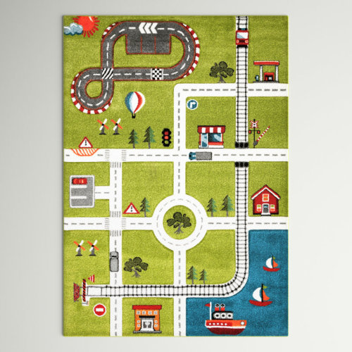 Andover Mills™ Baby & Kids Gaven Green/Ivory Rug & Reviews | Wayfair