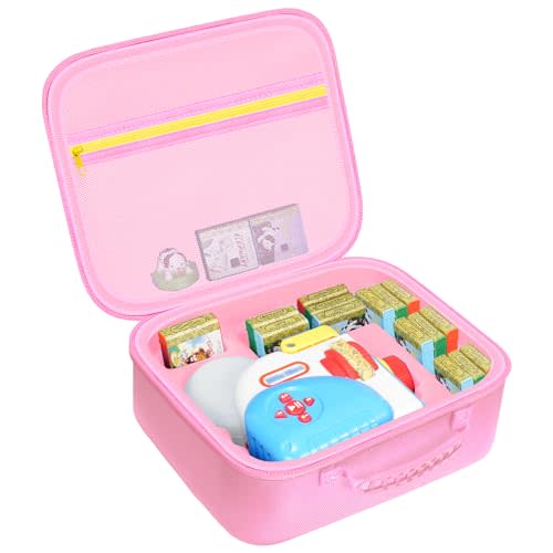 HESPLUS Case Compatible with Little Tikes Story Dream Machine Starter Set, Toys Storage Bag Designed to Organize Storybooks, Audio Player, and Littles Character Collection, Pink (CASE ONLY)