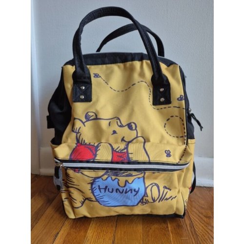 Disney Winnie The Pooh Diaper Bag Backpack Cartoon Bag Large Compartment Tote