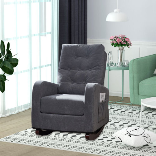 Latitude Run® Faymon Tufted Upholstered Rocking Chair & Reviews | Wayfair