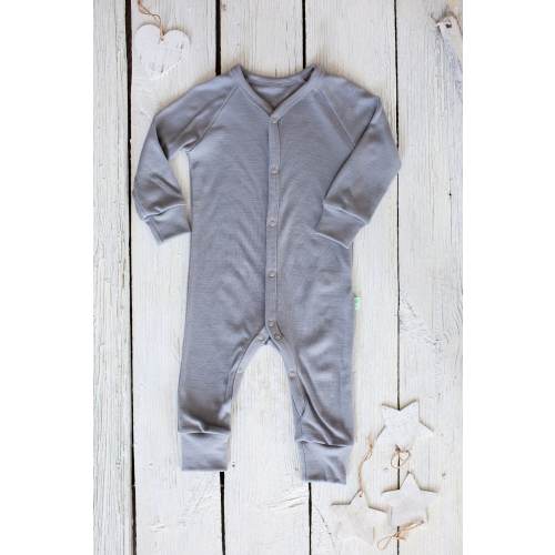 Merino wool long sleeve romper without feets