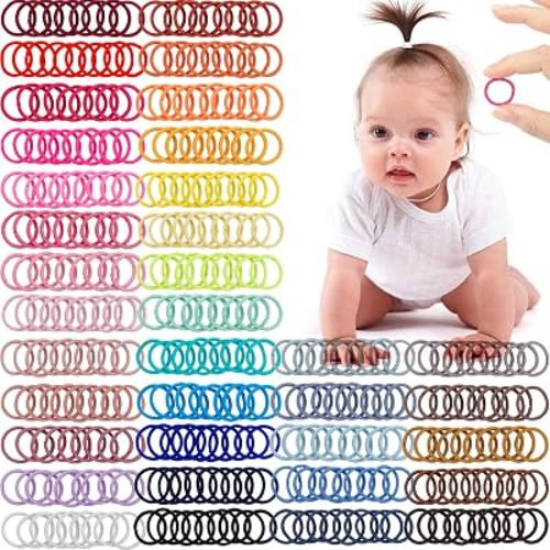CÉLLOT 360PCS Baby Hair Ties, Small Hair Ties for Baby Girls Toddlers Kids