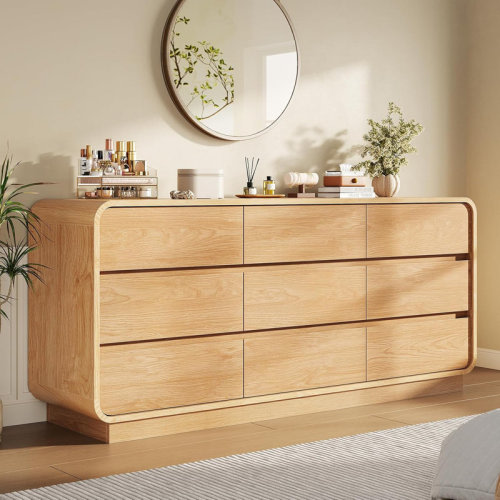 George Oliver 9 Drawer Dressers For Bedroom, 59" Wide Mid Century Modern Dressers | Wayfair