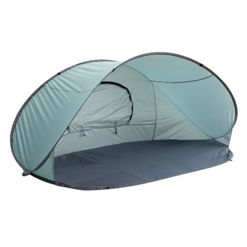 Pop Up Beach Tent with UV Protection and Ventilation Window – Water and Wind Resistant Sun Shelter for Camping, Fishing, or Play by Wakeman (Blue)