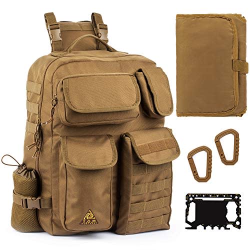 T.O.M HORIZONS Sling Diaper Bag for Dad; Single-handed Diaper Changing System. Changing Pad and much more included