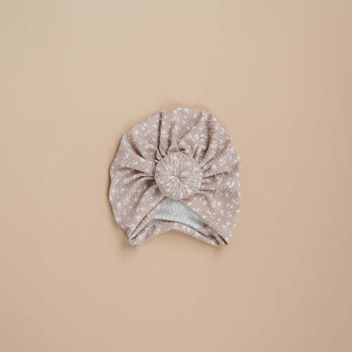 Taupe Floral Headwrap