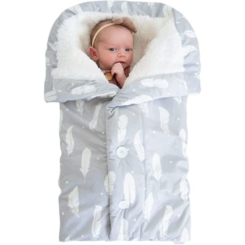 The Swaddle Blanket - Boho Feathers - Sleep Swaddle Blankets For Baby Boy & Girl - Infant Sleep Sack 0-3 Months - Newborn Wrap - Newborn Essentials For Baby