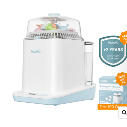 Papablic Baby Bottle Washer Sterilizer and Dryer All in One Bottle Cleaner