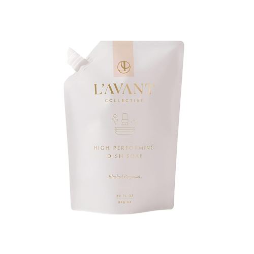 L'AVANT Collective High Performing Dish Soap Refill | Plant-Based Ingredients & High Performing Formula | Notes of Bergamot, Orange Blossom, Amber, Cedar | Blushed Bergamot Scent 32oz