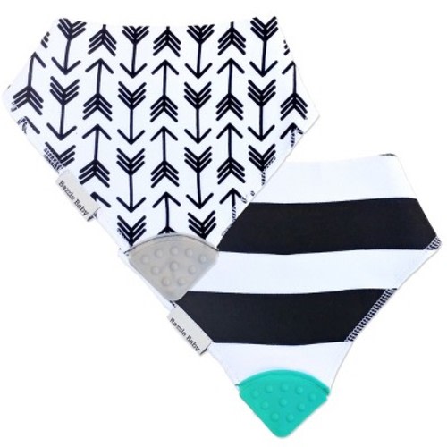 Bazzle Baby Banda Bib 2pk Teether Set - Arrows & Stripes
