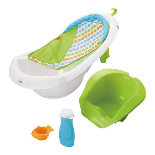 Fisher-Price Baby Bath Tub, 4-In-1 Newborn To Toddler Tub With Bath Toys, Sling ‘N Seat Tub