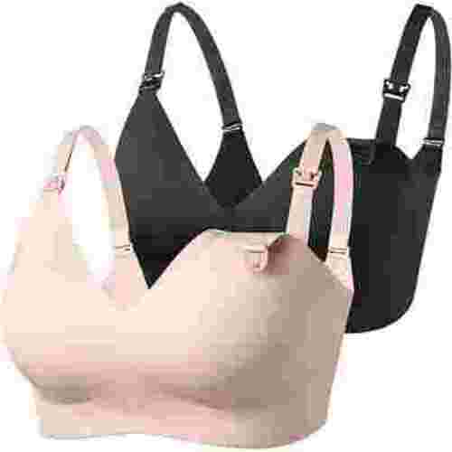 Momcozy Nursing Bras for Breastfeeding, Seamless Ultra Comfort Maternity Bra, Natural Shape, Pregnancy Sleep Bralette
