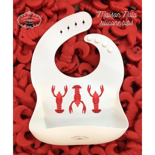Crawfish Silicone Bib | Maison Nola