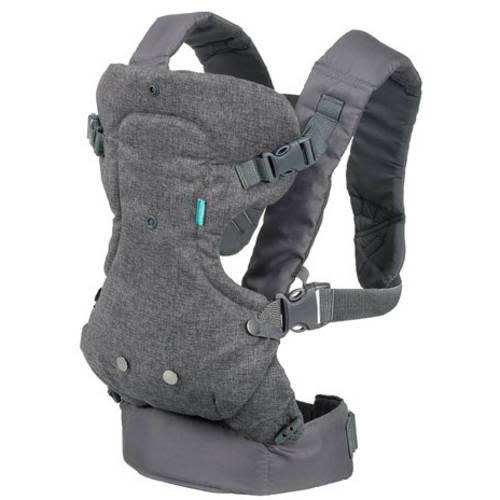 Infantino Flip 4-in-1 Convertible Baby Carrier, 4-Position, 8-32lb, Black