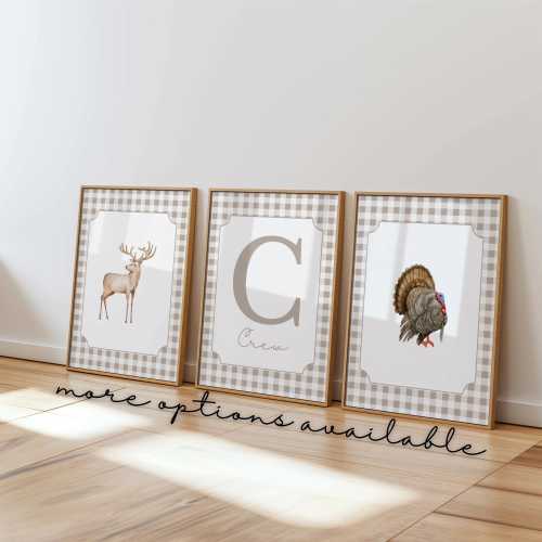Hunting Nursery Wall Art | Baby Boy Decor | Mallard Duck, Deer Prints | Rustic Woodland Theme | Digital Download | Personalized Hunting Art
