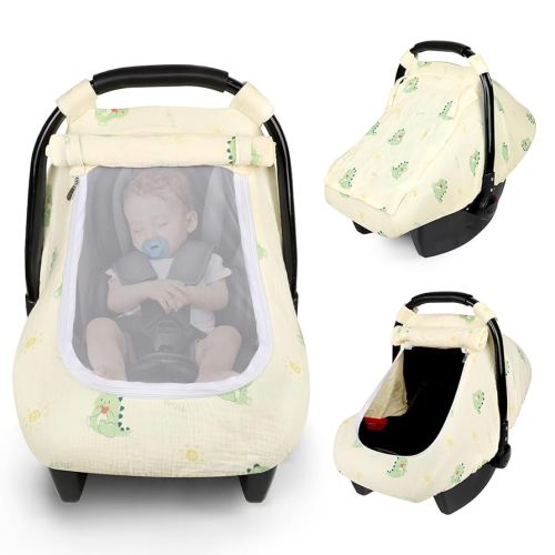 Car Seat Cover - Green Dinosaur
