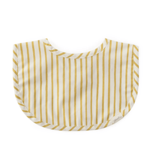 Water-Repellent Everyday Essential Baby Bib - Yellow Stripe