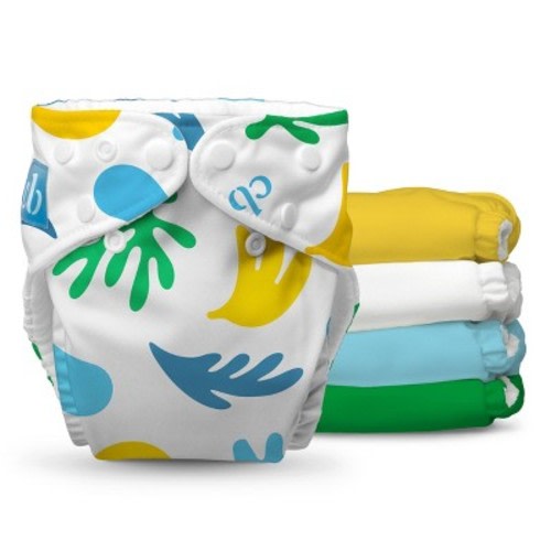 Charlie Banana One SIze Reusable Cloth Diaper- 5ct - Banana Leaves