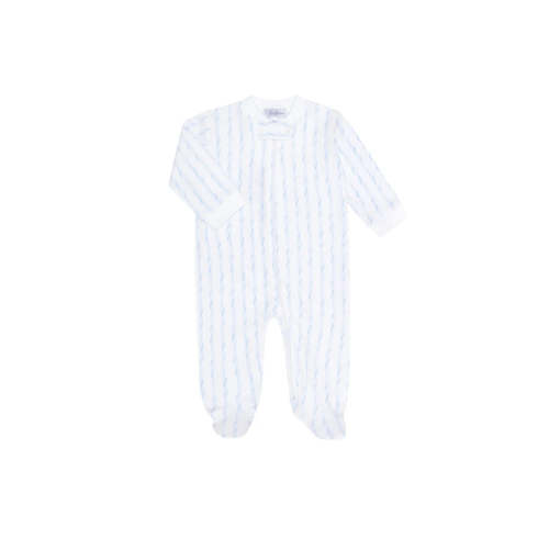 Blue Twirls Zipper Footie