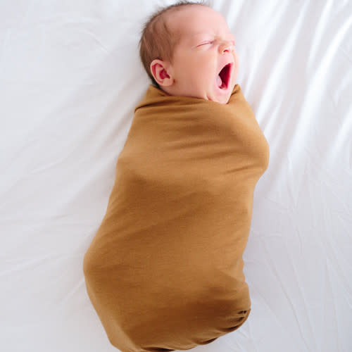Copper Pearl Swaddle Blanket - Camel
