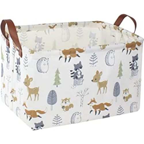 Rectangular Baby Storage Basket,Collapsible Kids Toys Bin,Books Shelf Basket,Gift Basket.Pet Basket(Animal)