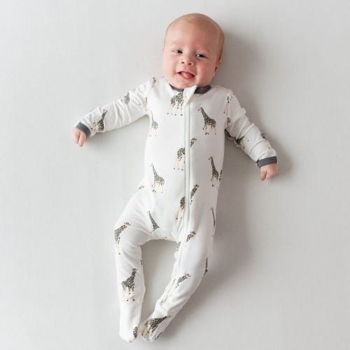 Zippered Footie in Giraffe Giraffe 18-24 Months