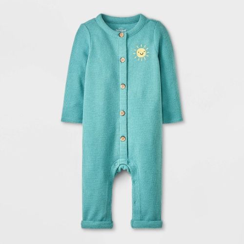 Baby Waffle Romper - Cat & Jack™ Green 24m