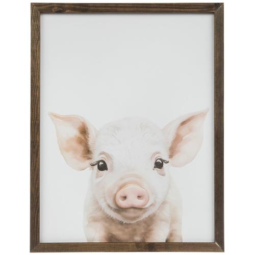 Baby Pig Framed Wall Decor