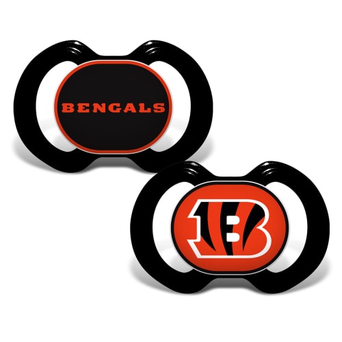 BabyFanatic Officially Licensed Pacifier 2-Pack - NFL Cincinnati Bengals