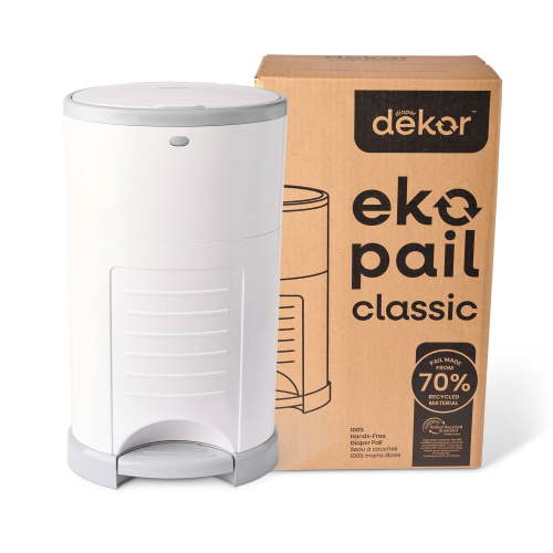 Eko Classic Diaper Pail - White