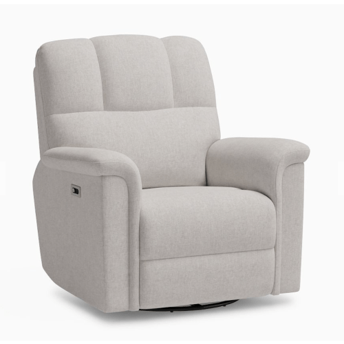Lullaby Swivel Glider Recliner, Dove Brushed Chenille