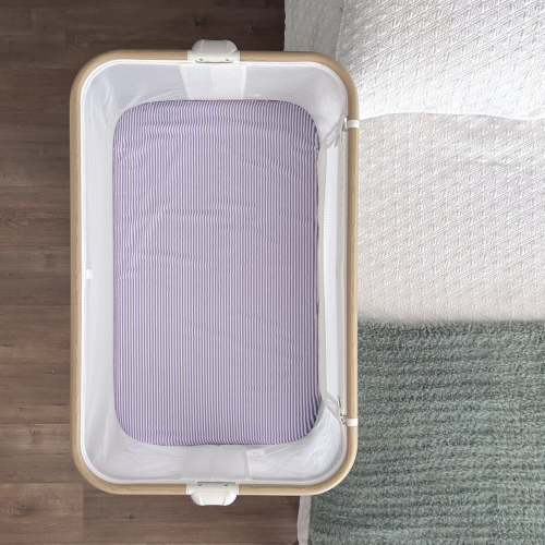 Waterproof Co-Sleeper / Change Pad Sheet | Lavender Stripe – Little Human Linens