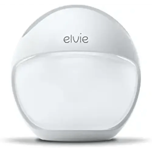 Elvie Curve Manual Wearable Breast Pump | Hands-Free, Kick-Proof, Portable Silicone Pump That Can Be Worn in-Bra for Gentle, Natural Milk Expression | Breast Feeding Essentials White