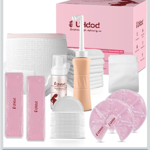 UHdod Postpartum Essentials Recovery Kit, Postpartum Kit for Women After Birth Labor Delivery Postpartum Care Kit, Disposable Underwear Cold Pads Cooling Foam Peri Bottle Nursing Pads Breast Ice Packs