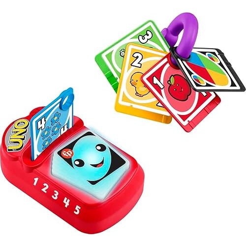 Fisher-Price Baby & Toddler Toy Laugh & Learn Counting and Colors UNO with Educational Music & Lights for Infants Ages 6+ Months