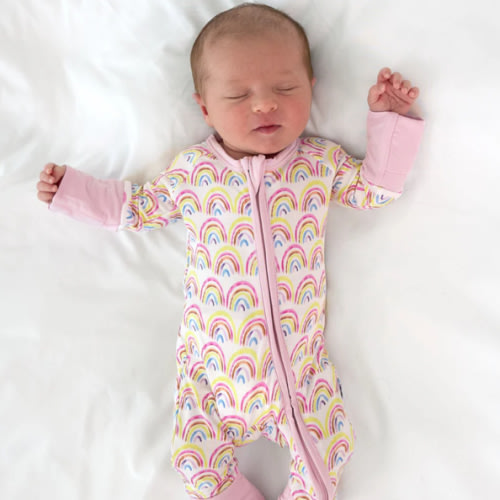 Pastel Rainbows Zippy - Little Sleepies