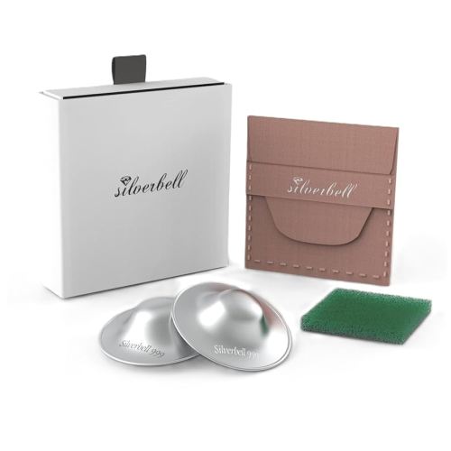 The Original 999 Carat Pure Silver - Nipple Shields for Nursing Newborn - Silver Nipple Covers -Silver Nursing Cups - Newborn Essentials Must Haves - Breastfeeding Nipple Covers