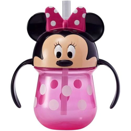 The First Years Disney Minnie Mouse Trainer Straw Cup - Disney Toddler Cups with Straw - 9 Months and Up - 7 Oz