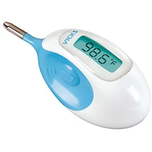 Vicks Baby Rectal Thermometer Baby Thermometer for Rectal Temperature, Short and Flexible Tip with Fast Read Times and Large Digital Display