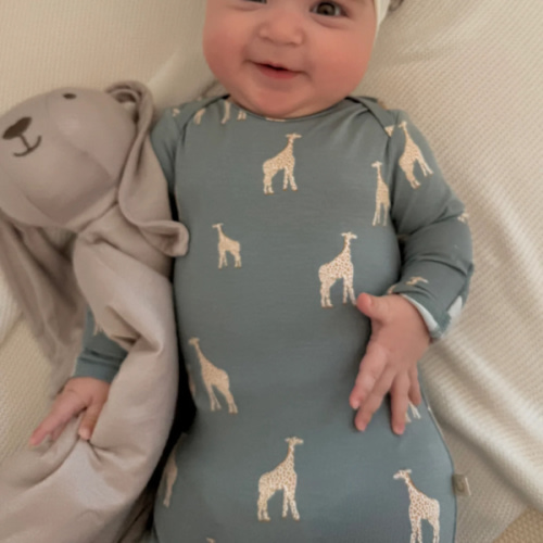 Convertible Pajama - Giraffe Moss