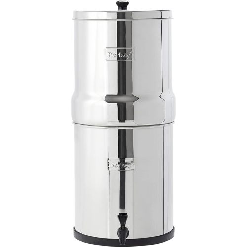 Big Berkey Gravity-Fed Stainless Steel Countertop Water Filter System 2.25 Gallon with 2 Authentic Black Berkey Elements BB9-2 Filters
