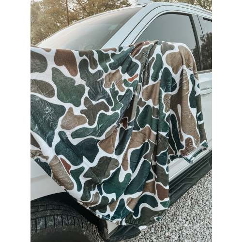 Old School Camo Blanket in Brown